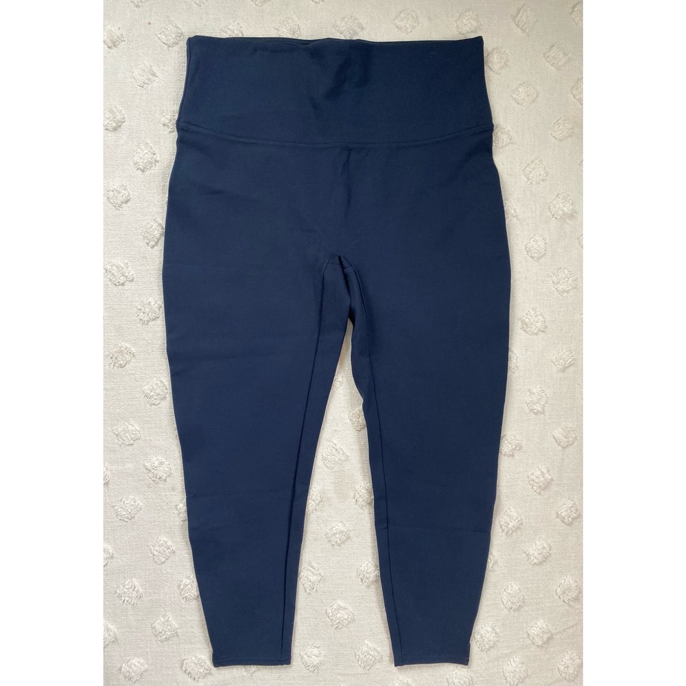 Spanx Red Label Navy Ankle High Rise Leggings Plus Size 3X Shaping Support